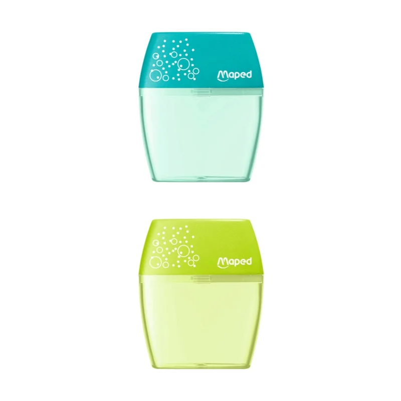 Taille-crayons Maped à réservoir, turquoise et vert